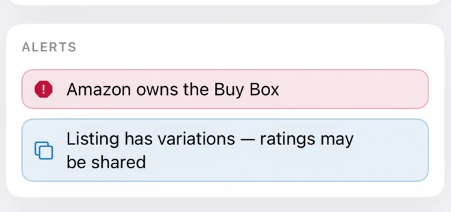 Listing alerts